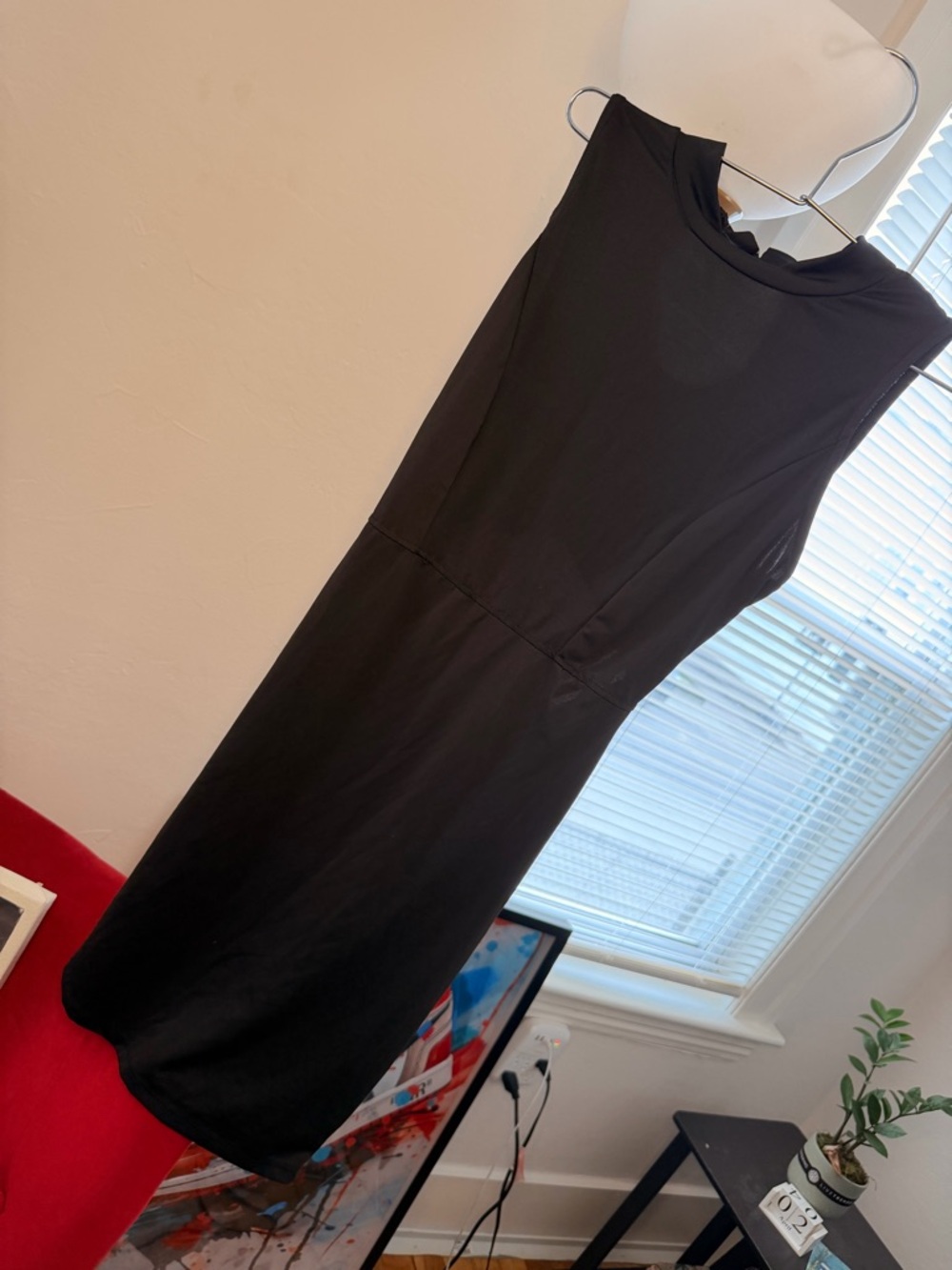 Classic Sleeveless Black Sheath Dress